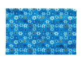 Lot de 7 tissus en coton imprimé CraftsFabrics, motifs bleus et blancs